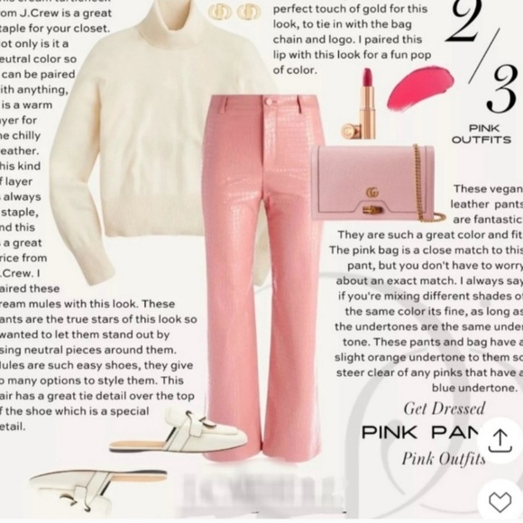 Alice + Olivia Coral Croc-Embossed Wide Leg Pants - Picture 8 of 9